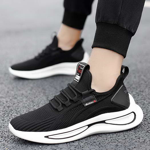 PS-Black Fashion Run Casual Sports Shoes - Pak shoes